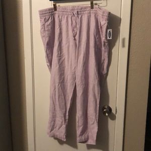 Purple old navy linen pants